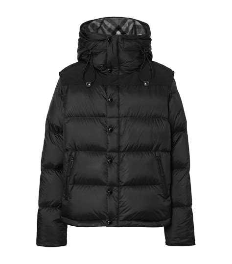 burberry removable sleeve padded jacket|burberry reversible jacket women's.